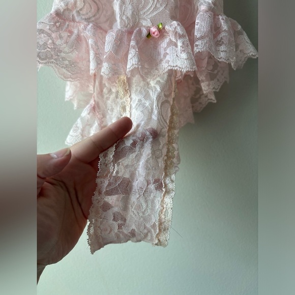 Vintage light pink laced baby doll size S - Picture 6 of 7